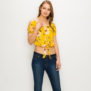 FLORAL COLD SHOULDER BLOUSE